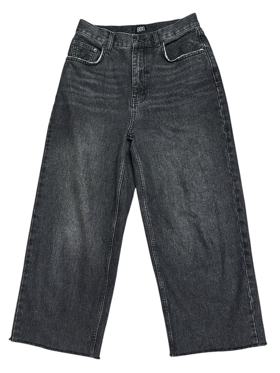 Denim - BDG Urban Outfitters High Rise Baggy Wide Leg Raw Hem Jeans Black NWOT
